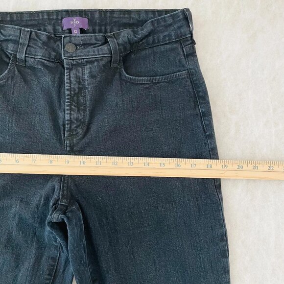 NYDJ Womens Black High Rise Five Pocket Design Bootcut Denim Jeans Size 12 - Picture 6 of 9